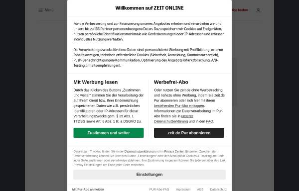 Vorschau von www.zeit.de, Ich bin über mich tief enttäuscht