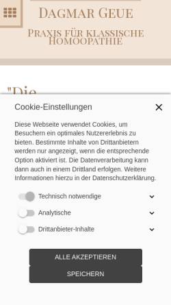 Vorschau der mobilen Webseite www.heilpraktikerin-chemnitz.de, Dagmar Geue