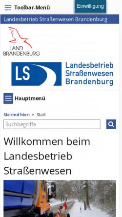Vorschau der mobilen Webseite www.ls.brandenburg.de, Landesbetrieb Straßenwesen