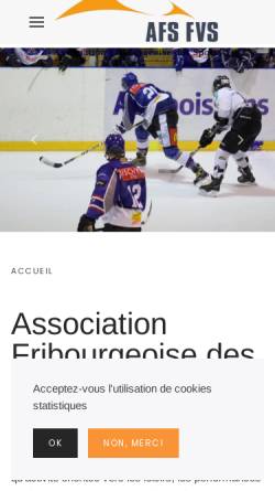 Vorschau der mobilen Webseite www.afs-fvs.ch, Freiburgischer Verband für Sport