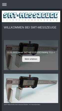 Vorschau der mobilen Webseite messwerkzeuge.net, SMT-MESSZEUGE®, Inh. Steffen Schiller