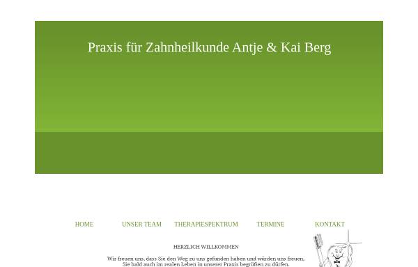 Vorschau von www.zahnarztpraxisberg.de, Antje und Kai Berg, Zahnärzte