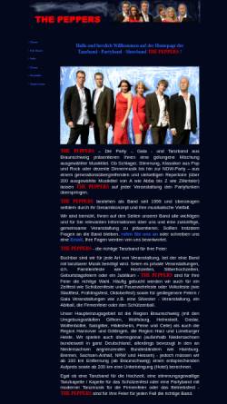 Vorschau der mobilen Webseite www.livetanzmusik.de, The Peppers