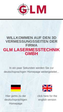 Vorschau der mobilen Webseite www.glm-laser.de, GLM Lasermeßtechnik GmbH
