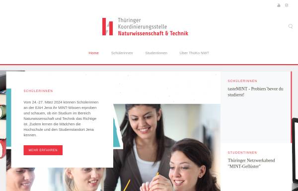 Vorschau von www.thueko.de, Thüringer Koordinierungsstelle NWT