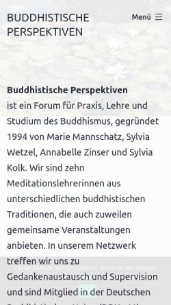 Vorschau der mobilen Webseite www.buddhistische-perspektiven.de, Buddhistische-Perspektiven