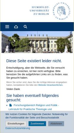 Vorschau der mobilen Webseite zope.theologie.hu-berlin.de, Religion und Kultur in Berlin