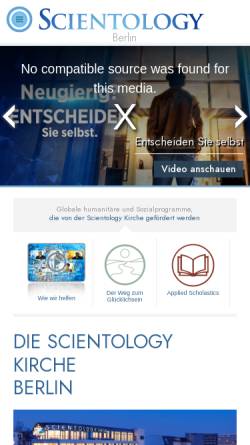 Vorschau der mobilen Webseite www.scientology-berlin.org, Scientology Kirche Berlin