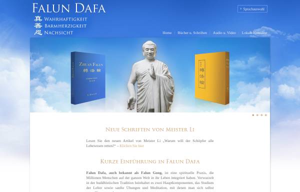 Vorschau von www.falundafa.de, Falun Dafa (Falun Gong)