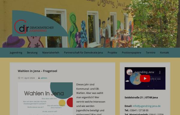 Vorschau von jugendring-jena.de, Demokratischer Jugendring Jena