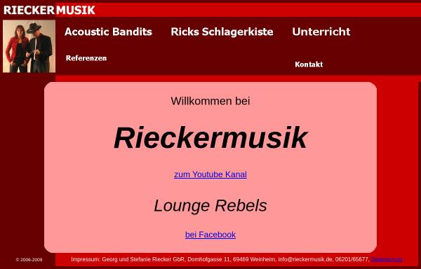 Vorschau von www.rieckermusik.de, Rieckermusik