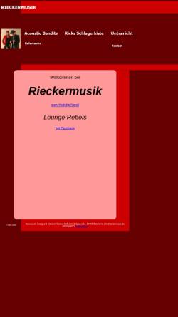 Vorschau der mobilen Webseite www.rieckermusik.de, Rieckermusik