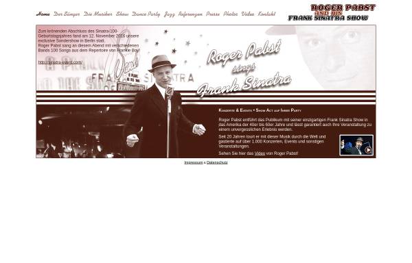 Vorschau von www.rogerpabst.de, Roger Pabst and his Frank Sinatra Show
