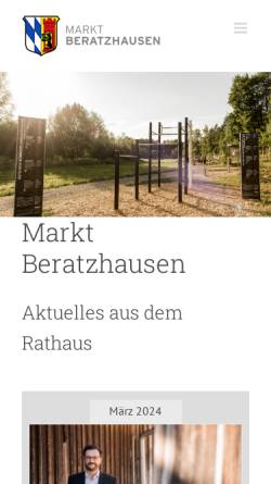 Vorschau der mobilen Webseite www.markt-beratzhausen.de, Markt Beratzhausen