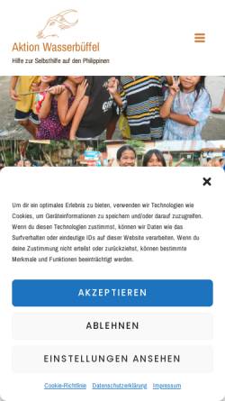 Vorschau der mobilen Webseite www.aktion-wasserbueffel.de, Aktion Wasserbüffel e. V.