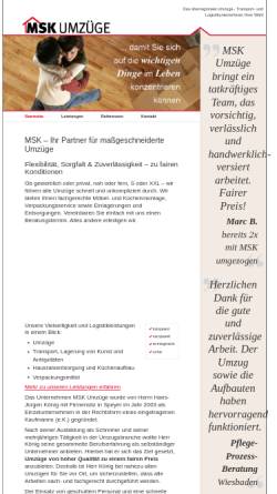 Vorschau der mobilen Webseite www.koenig-umzuege.de, König Umzüge