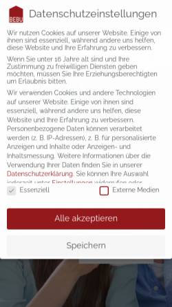 Vorschau der mobilen Webseite benderburdack-verwaltung.de, Bender Burdack GmbH