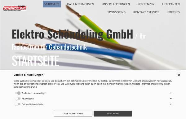 Vorschau von www.xn--schndeling-gcb.de, Elektro Schöndeling GmbH