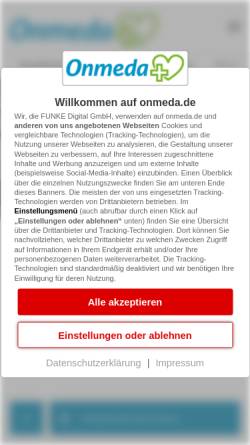 Vorschau der mobilen Webseite www.onmeda.de, Endometriose