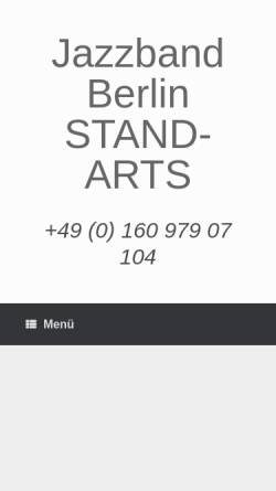 Vorschau der mobilen Webseite jazzband-berlin.org, STAND-ARTS