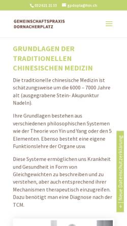Vorschau der mobilen Webseite www.cmz.ch, Chinesisch Medizinisches Zentrum Solothurn