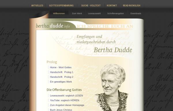 Vorschau von www.bertha-dudde.info, bertha-dudde.info
