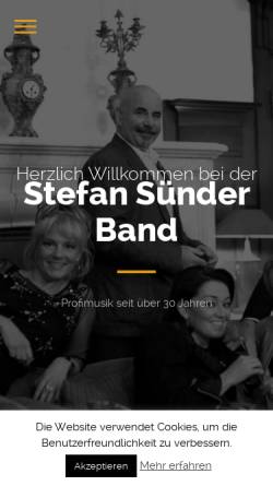 Vorschau der mobilen Webseite www.stefan-suender-band.de, Stefan Sünder Band