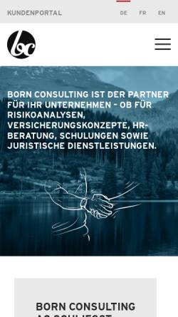Vorschau der mobilen Webseite www.bornconsulting.ch, Born Consulting AG