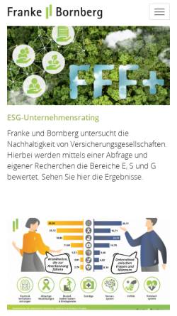 Vorschau der mobilen Webseite www.franke-bornberg.de, Franke und Bornberg GmbH