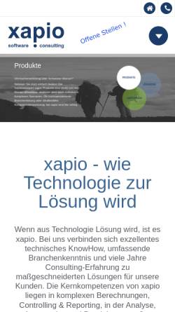 Vorschau der mobilen Webseite www.xapio.de, Xapio GmbH