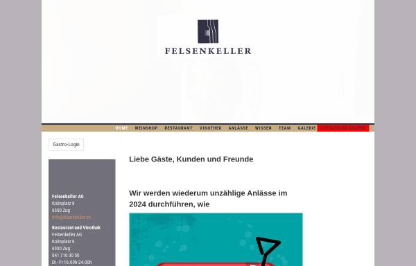 Vorschau von www.felsenkeller.ch, Felsenkeller AG
