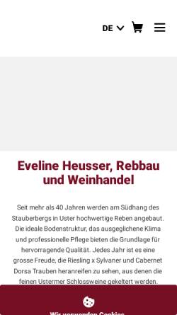 Vorschau der mobilen Webseite www.ustermer.ch, Heusser Rebbau und Weinhandel