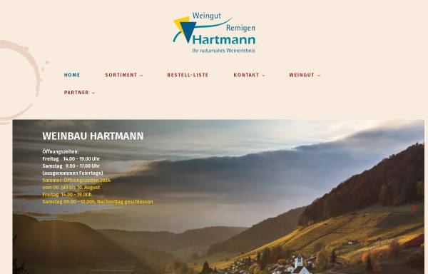 Vorschau von www.weinbau-hartmann.ch, Weinbau Hartmann