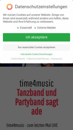 Vorschau der mobilen Webseite time4music.de, time4music