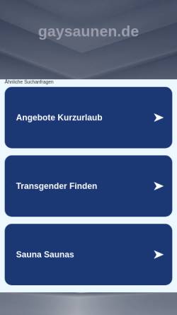 Vorschau der mobilen Webseite www.gaysaunen.de, Gaysaunen