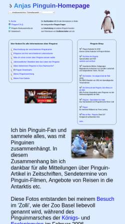 Vorschau der mobilen Webseite www.anjaspinguine.de, Anjas Pinguine
