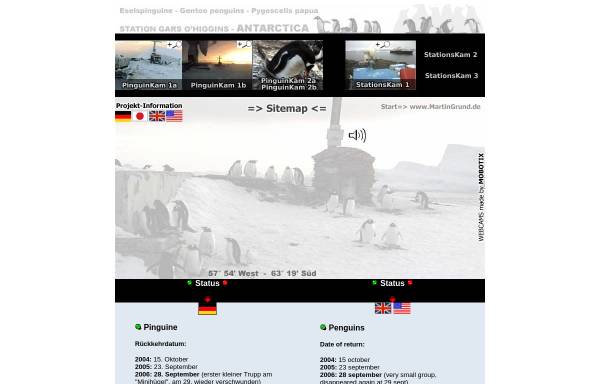 Vorschau von www.martingrund.de, Antarctica penguin webcam