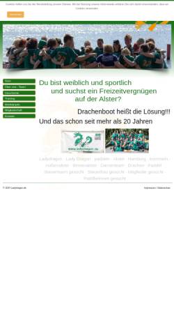 Vorschau der mobilen Webseite www.ladydragon.de, HUBC Lady Dragon Team Hamburg