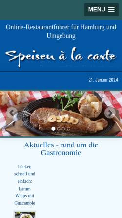 Vorschau der mobilen Webseite speisen-ala-carte.de, Speisen a la carte