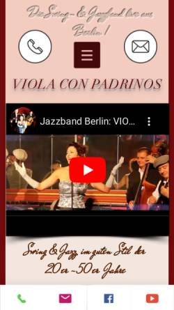 Vorschau der mobilen Webseite www.violaconpadrinos.de, Viola con Padrinos
