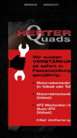 Vorschau der mobilen Webseite www.herter-quads.de, Herter Quads + ATVs