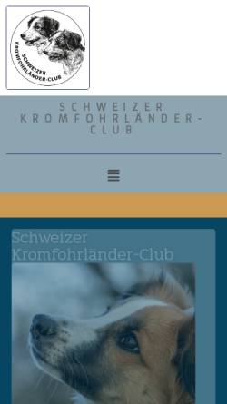 Vorschau der mobilen Webseite www.kromfohrlaender-club.ch, Schweizer Kromfohrländer Club