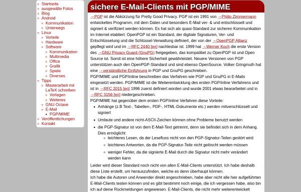 Vorschau von www.bretschneidernet.de, Sichere E-Mail-Clients mit PGP/MIME