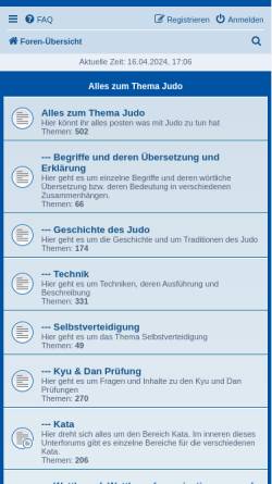 Vorschau der mobilen Webseite www.dasjudoforum.de, Das Judo Forum