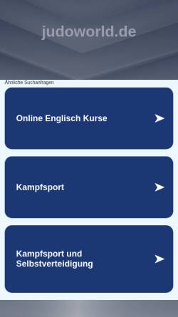 Vorschau der mobilen Webseite www.judoworld.de, Judowelt