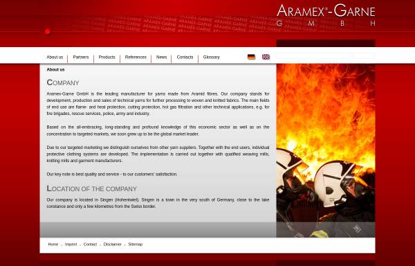 Vorschau von www.aramex-garne.de, Aramex-Garne GmbH