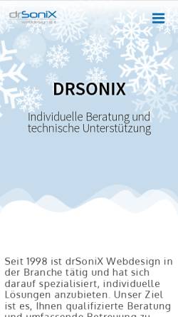 Vorschau der mobilen Webseite drsonix.de, DrSonix