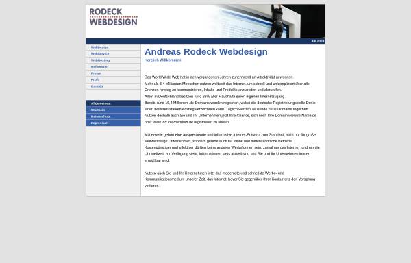 Vorschau von rodeck-webdesign.de, Rodeck Webdesign