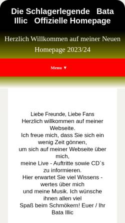 Vorschau der mobilen Webseite www.bata-illic.de, Illic, Bata