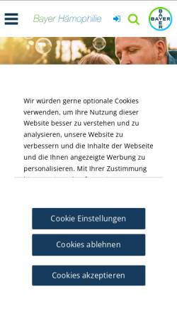 Vorschau der mobilen Webseite www.faktorviii.de, Faktor VIII